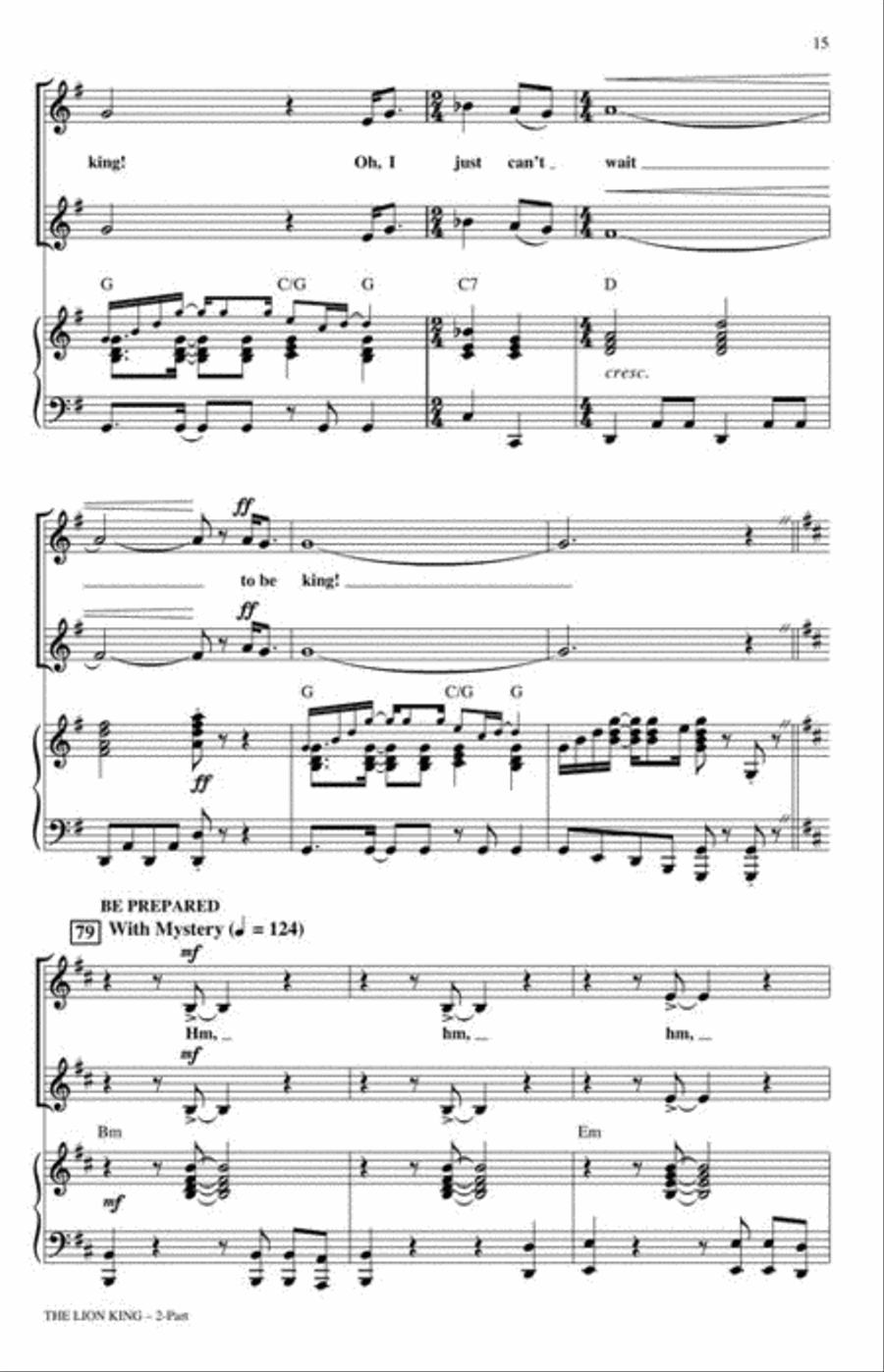 The Lion King (Medley) 2-Part scores gallery preview page 5