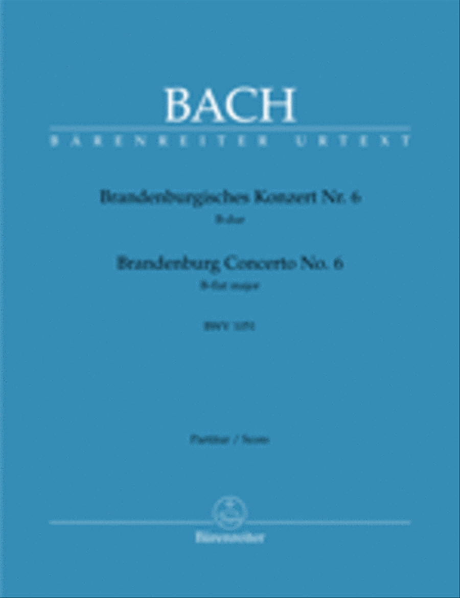 Brandenburg Concerto, No. 6 B flat major, BWV 1051 Viola scores gallery preview page 1