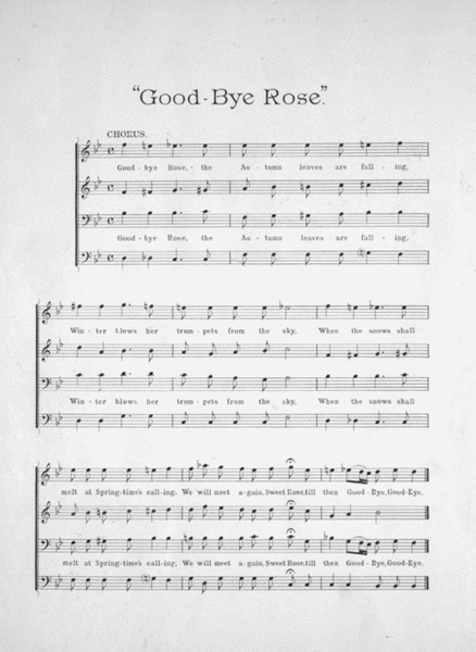 Good Bye, Rose. Ballad