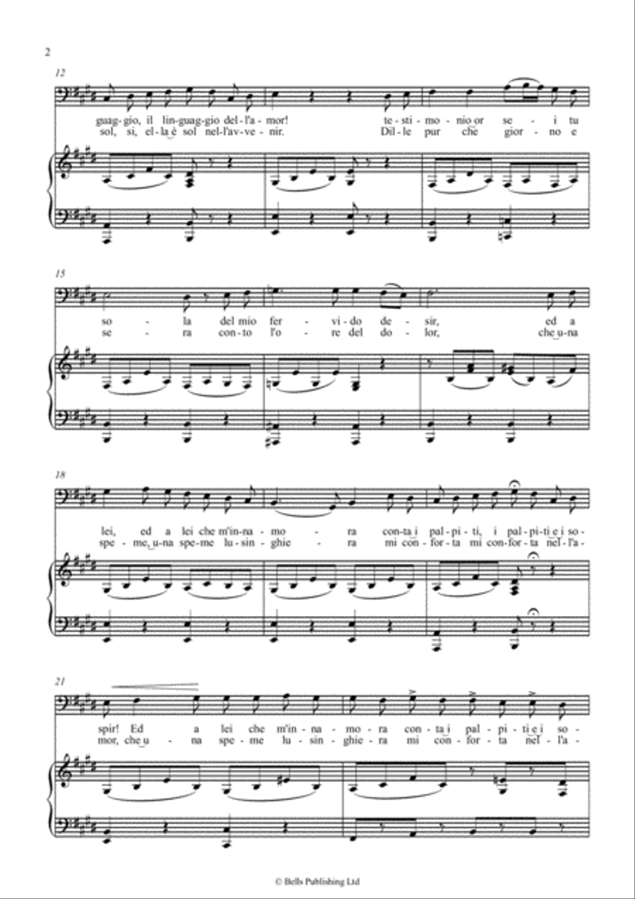 Vaga luna (E Major) Voice Solo scores gallery preview page 2