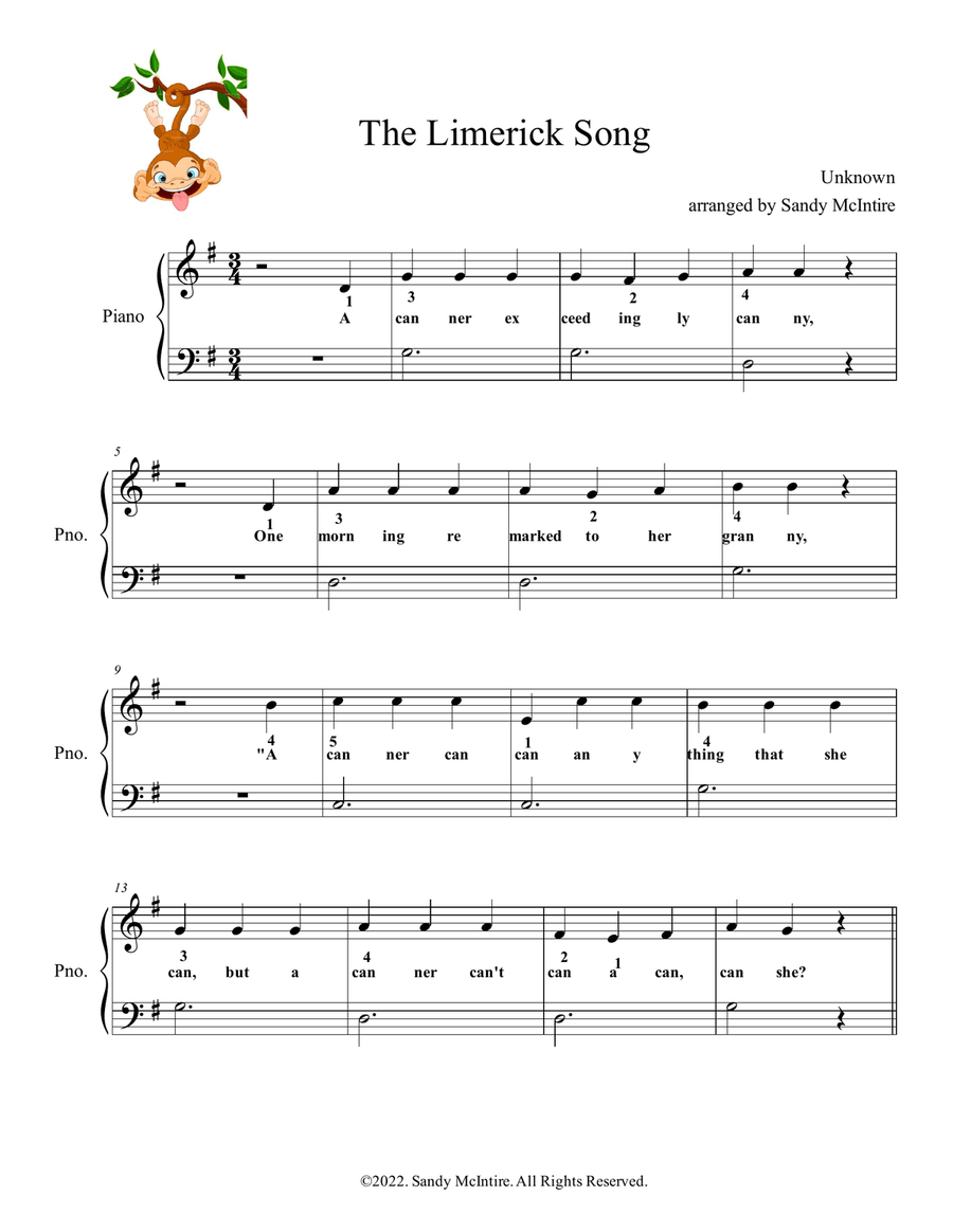 The Limerick Song The Limerick Song Piano Method scores gallery preview page 1