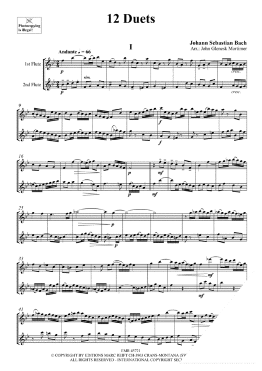 12 Duets 12 Duets Flute Duet scores gallery preview page 3