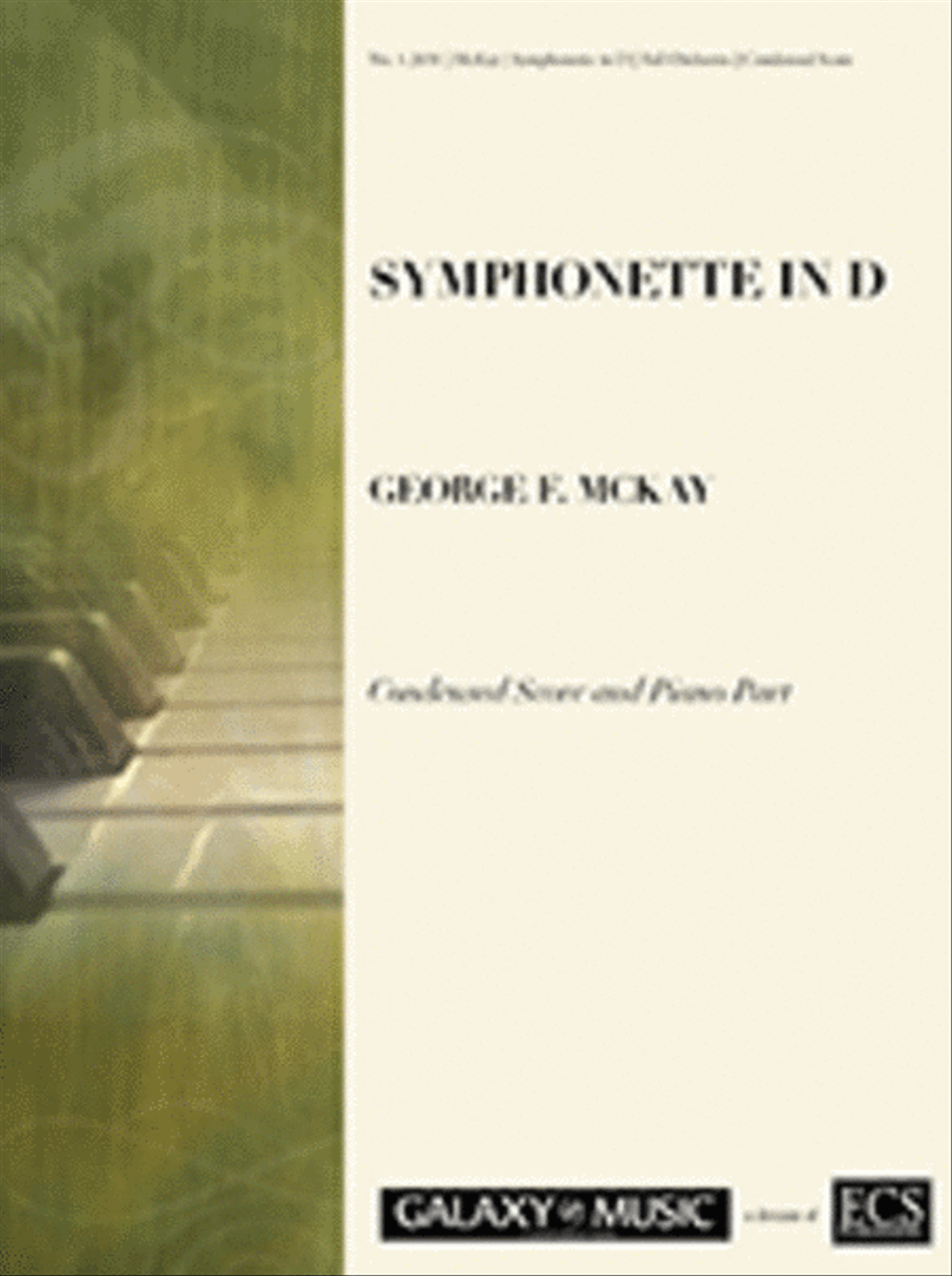 Symphonette in D (Condensed Score/Piano Part) Piano scores gallery preview page 1