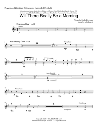 Will There Really Be A Morning - Percussion 1