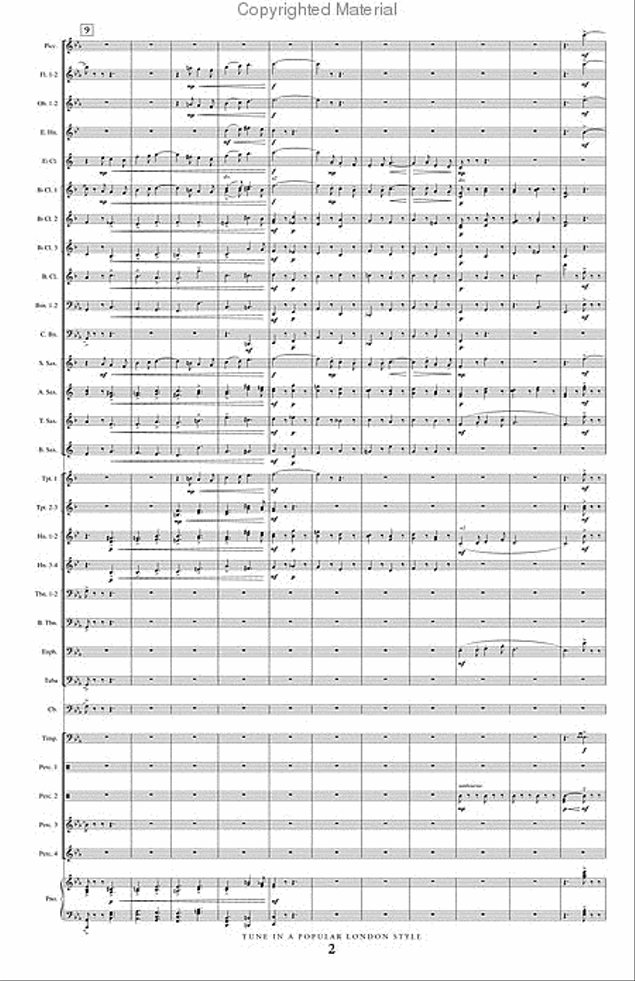 Tune in a Popular London Style Concert Band scores gallery preview page 3