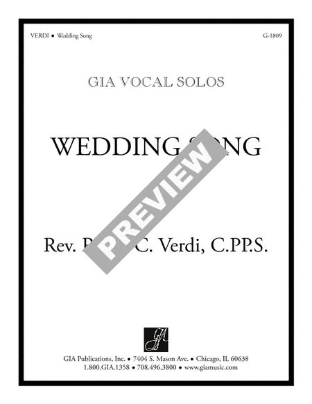 Wedding Song - High Voice edition