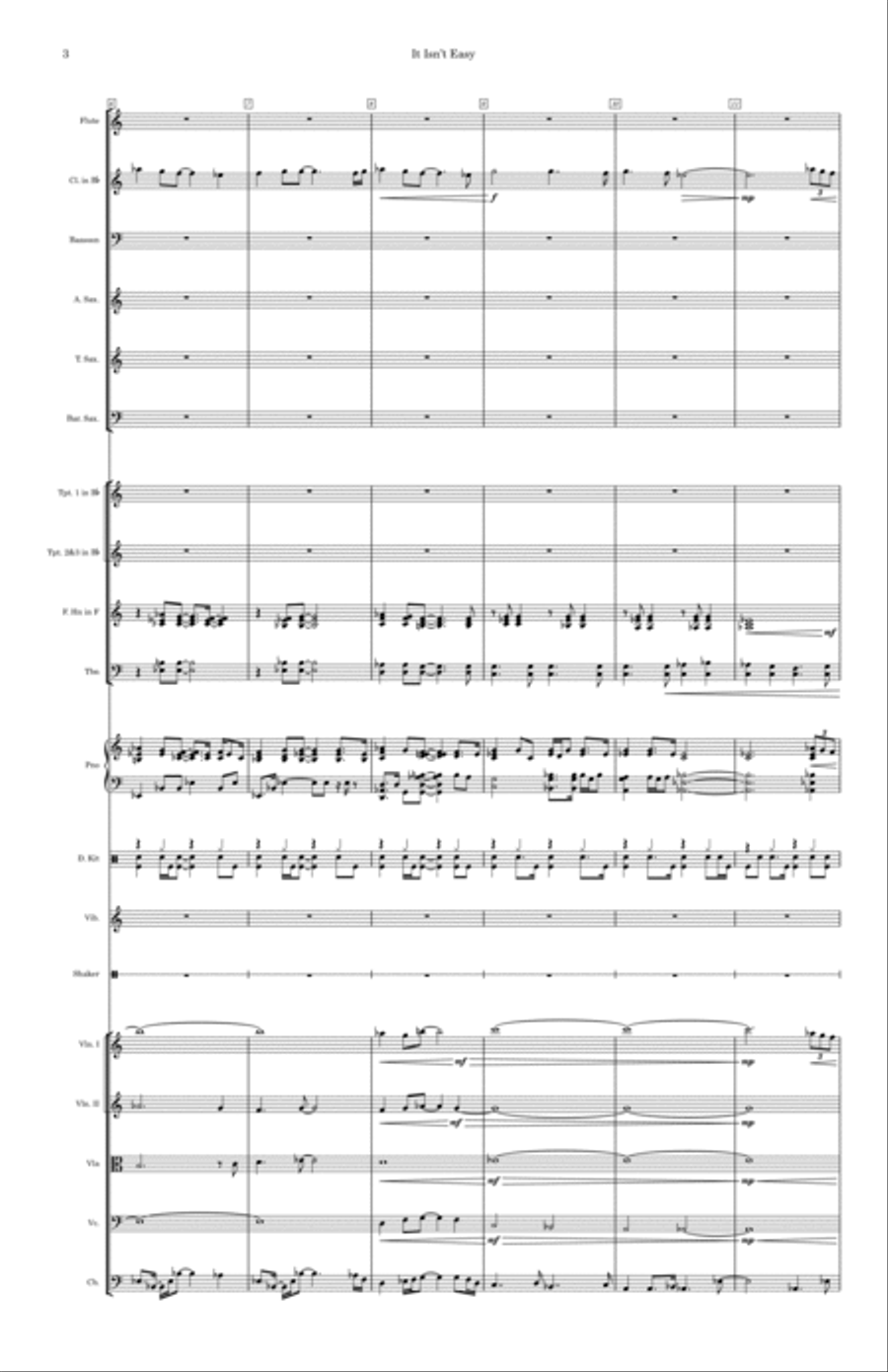 It Isn't Easy (But It's Worth It) Full Orchestra scores gallery preview page 3
