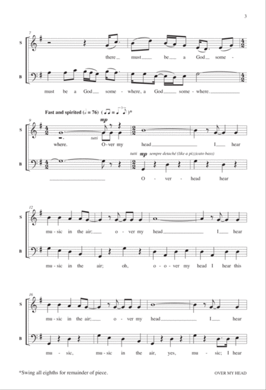 Over My Head Over My Head 4-Part scores gallery preview page 4
