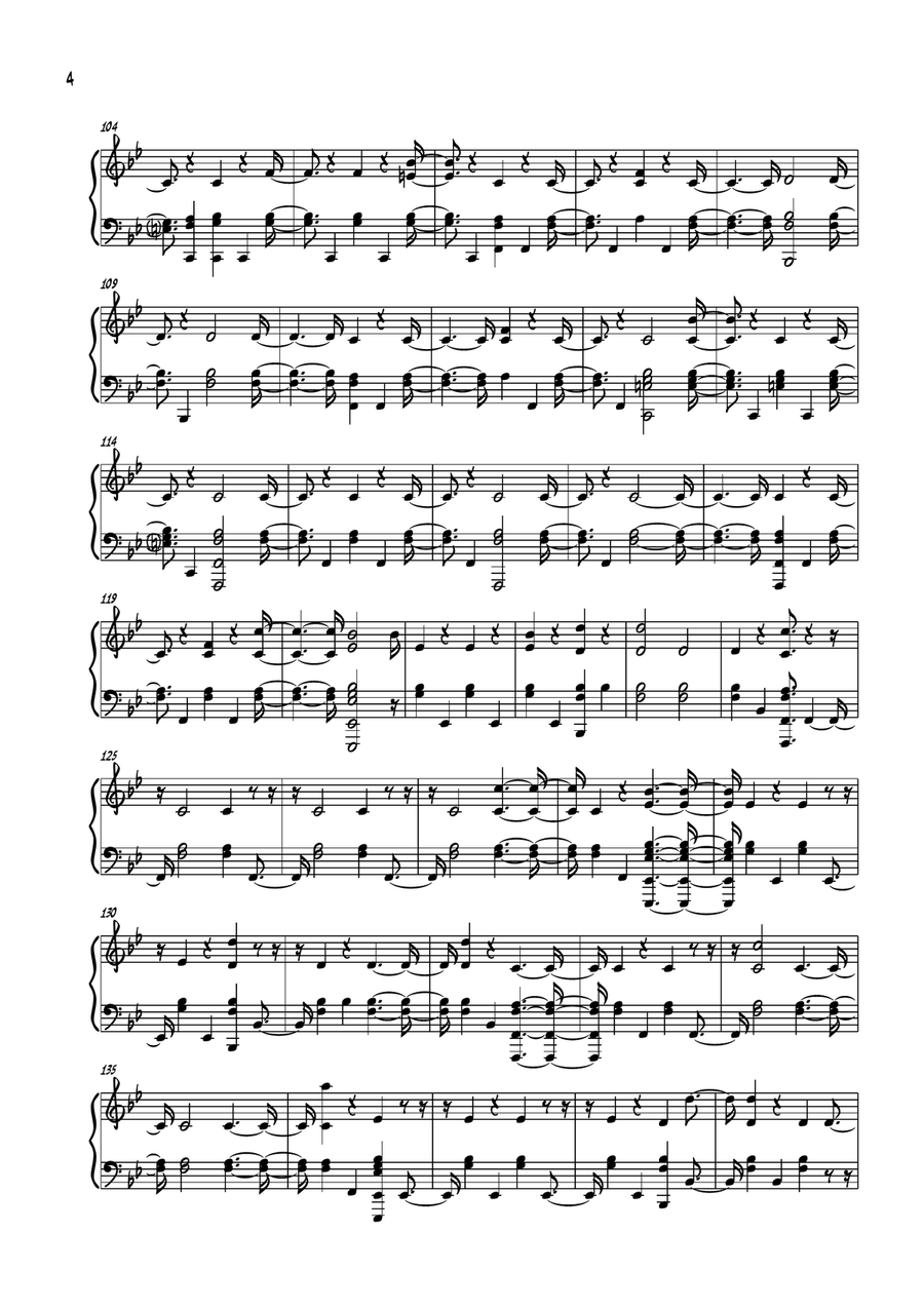 Hey Jude Easy Piano scores gallery preview page 4