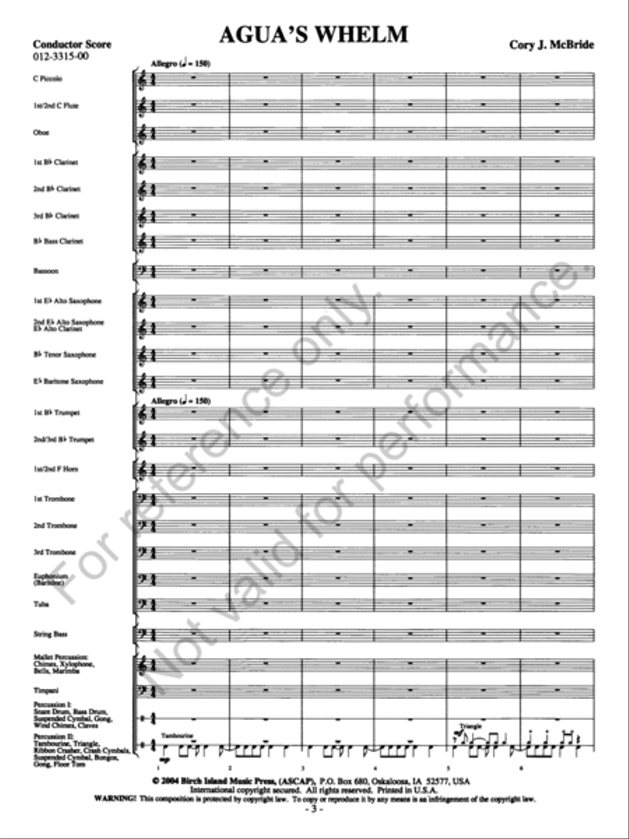 Agua's Whelm Concert Band scores gallery preview page 4