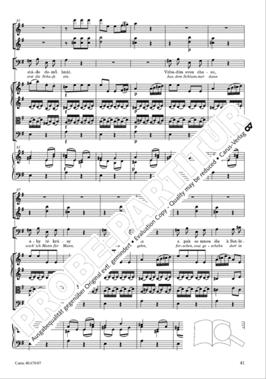 Missa pastoralis bohemica 4-Part scores gallery preview page 54