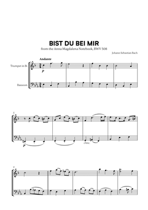 Book cover for Bist du bei Mir (BWV 508) (for Trumpet and Bassoon)