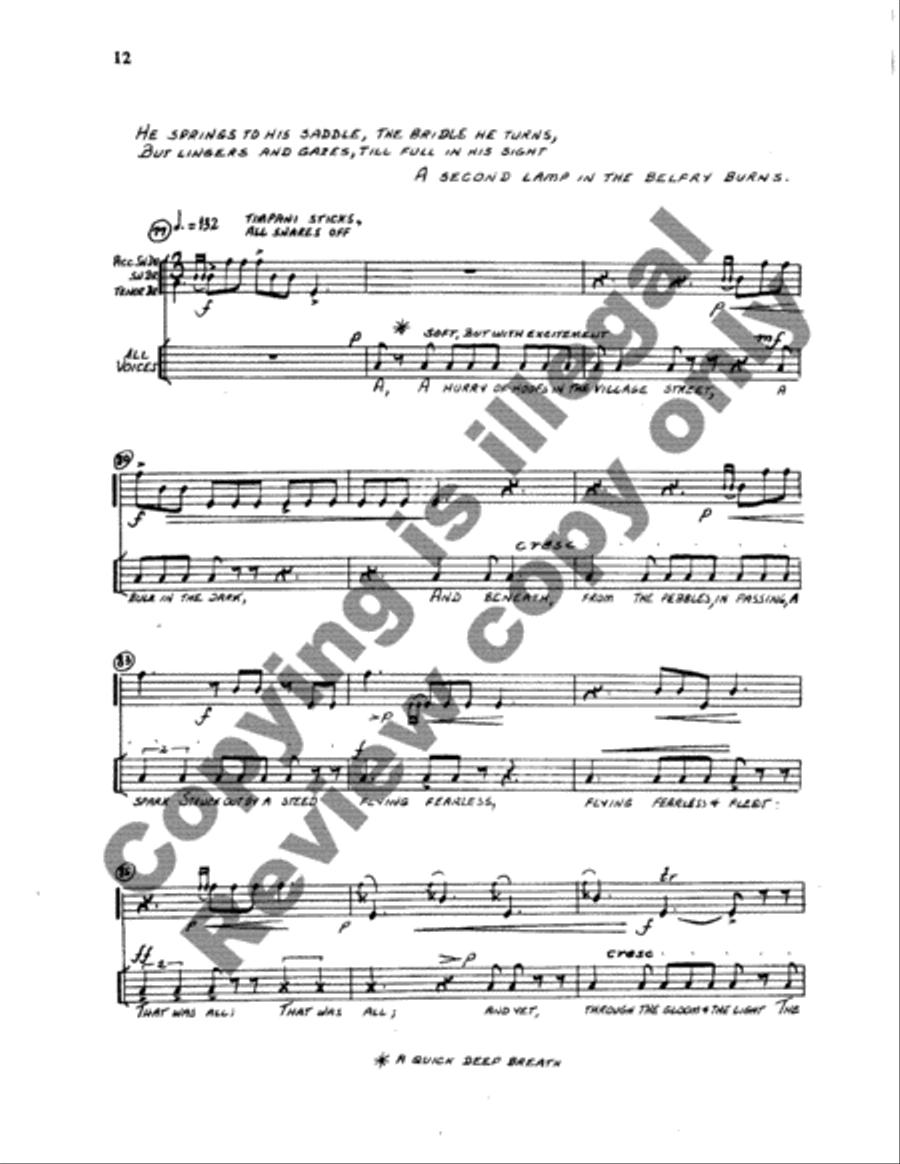 Paul Revere's Ride 4-Part scores gallery preview page 37