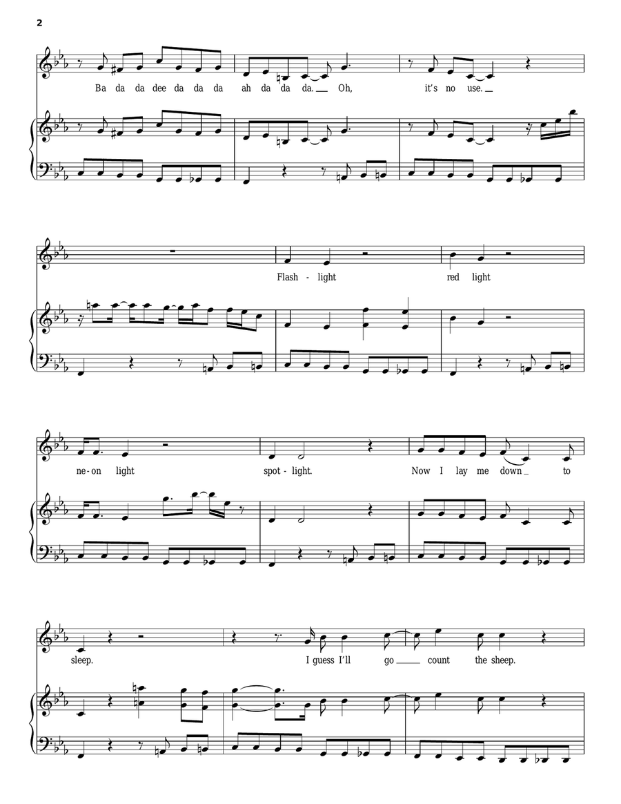 Flashlight Piano, Vocal, Guitar scores gallery preview page 2