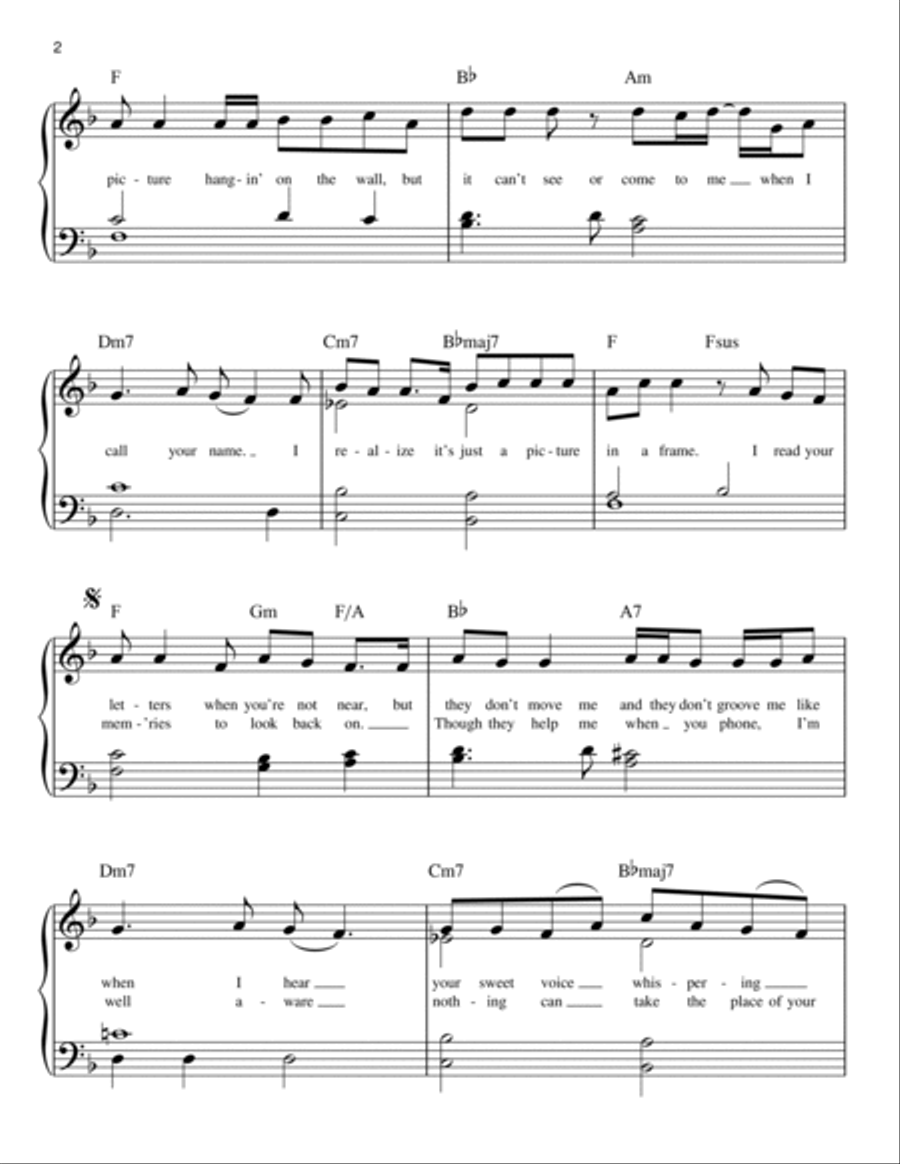 Ain't Nothing Like The Real Thing Easy Piano scores gallery preview page 2