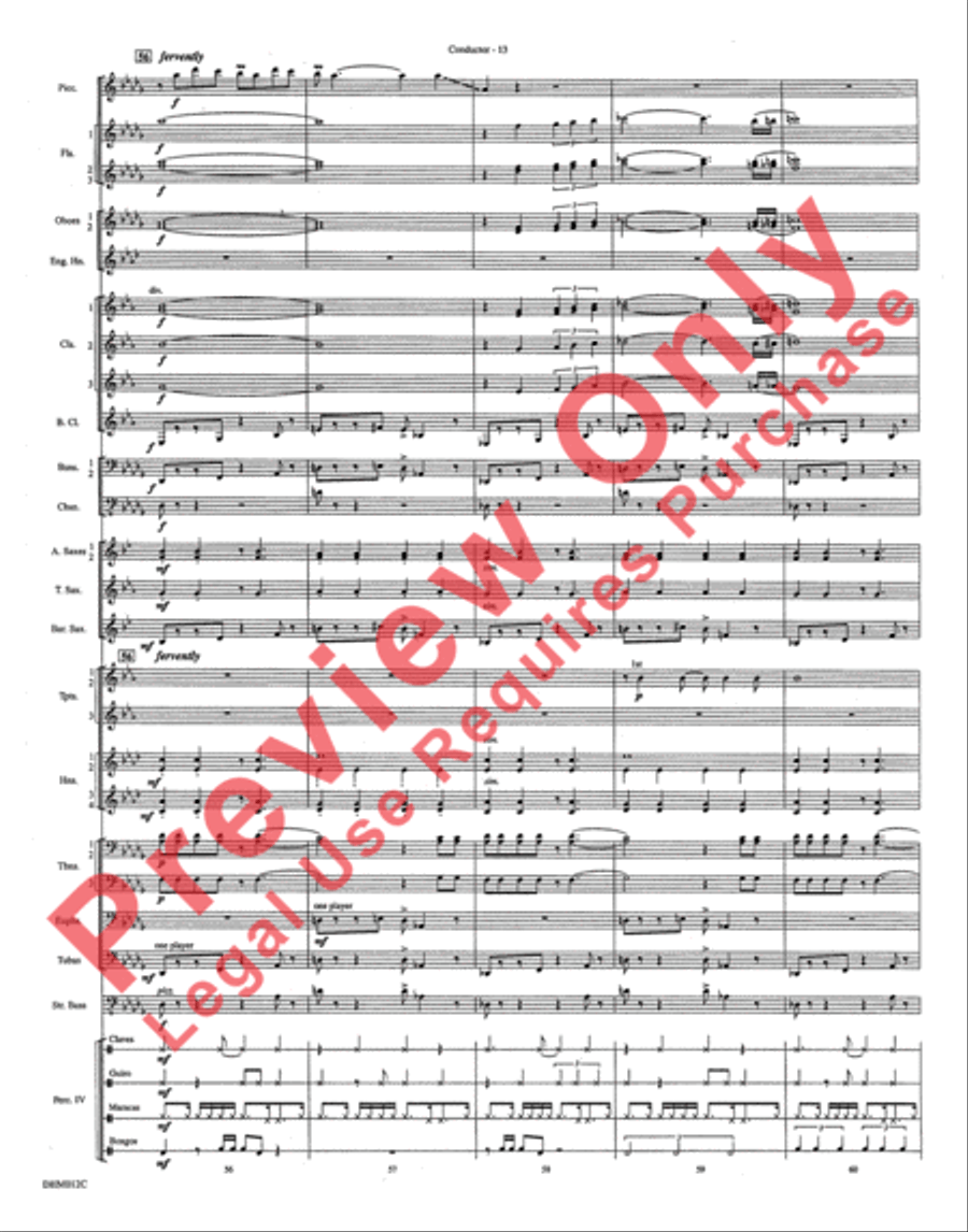 Cuban Overture Concert Band scores gallery preview page 20