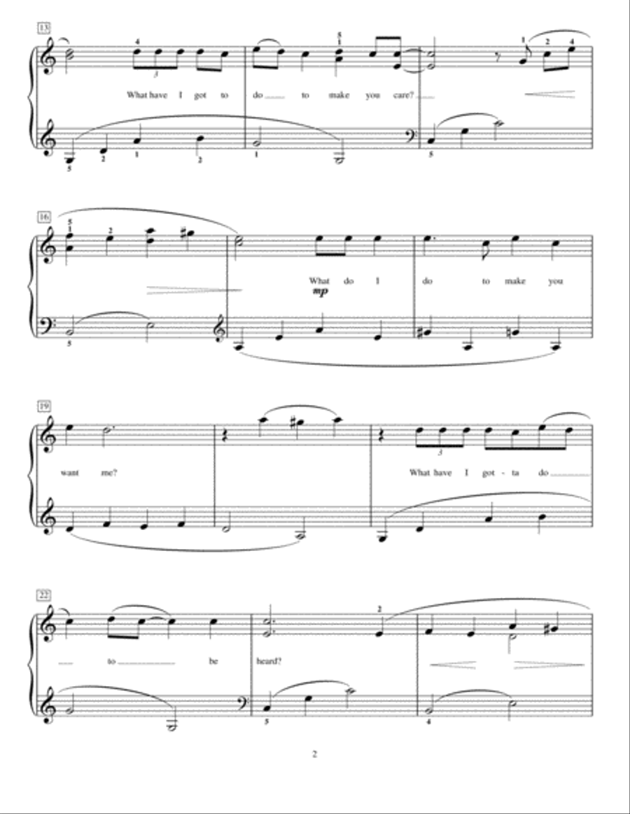 Sorry Seems To Be The Hardest Word Piano Method scores gallery preview page 2