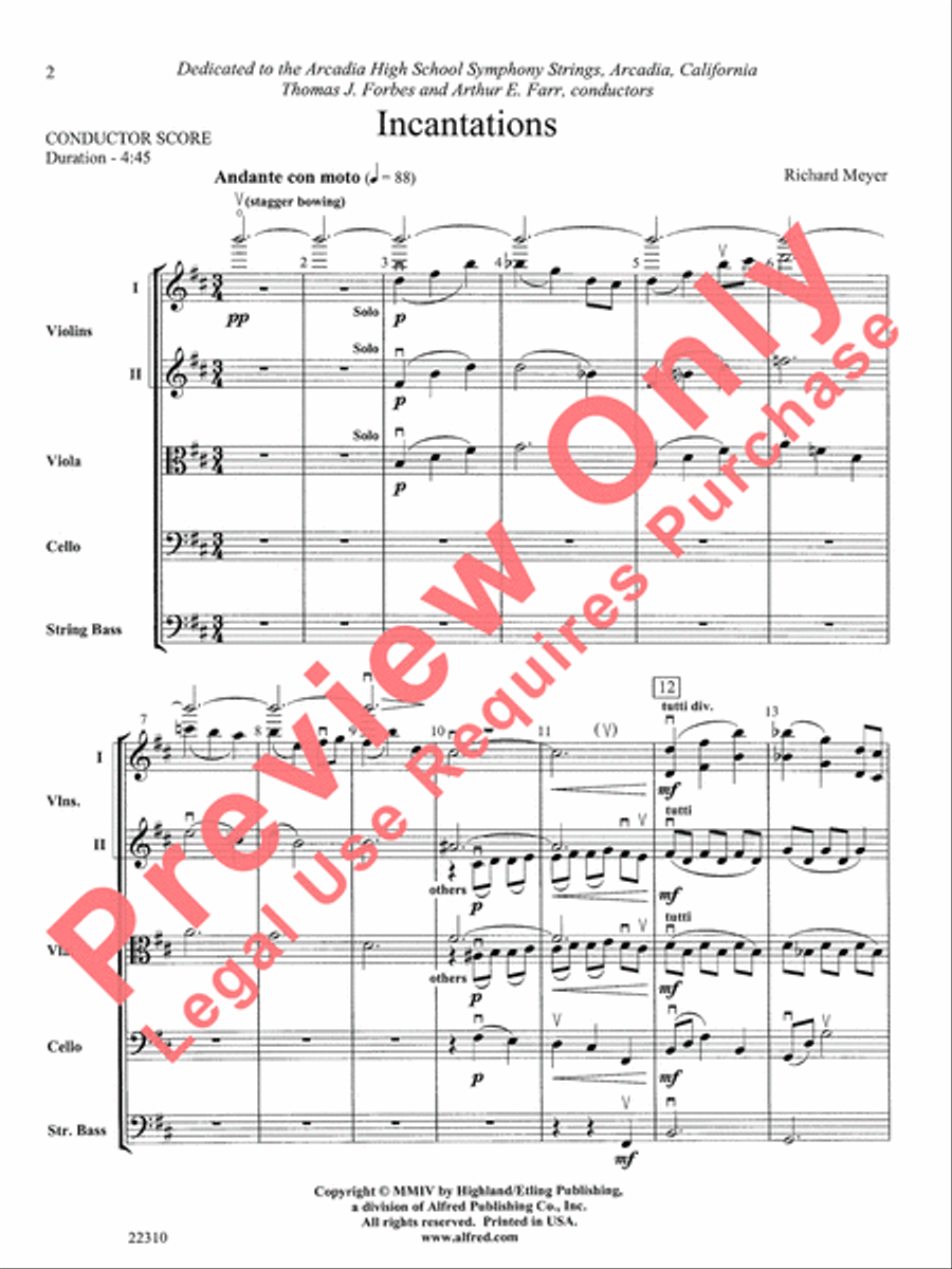 Incantations Incantations String Orchestra scores gallery preview page 3