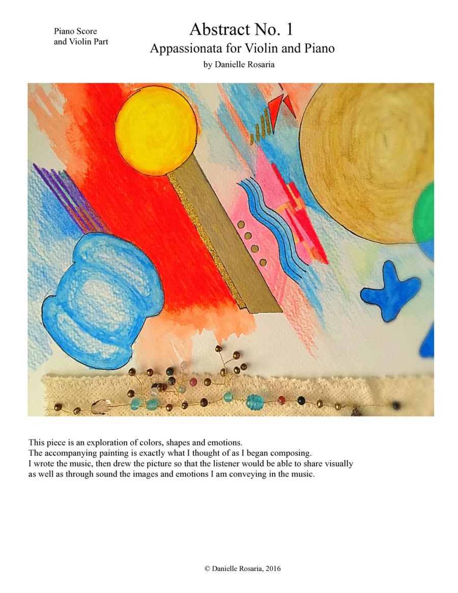 Abstract No. 1: Appassionata for Violin and Piano Violin scores gallery preview page 1