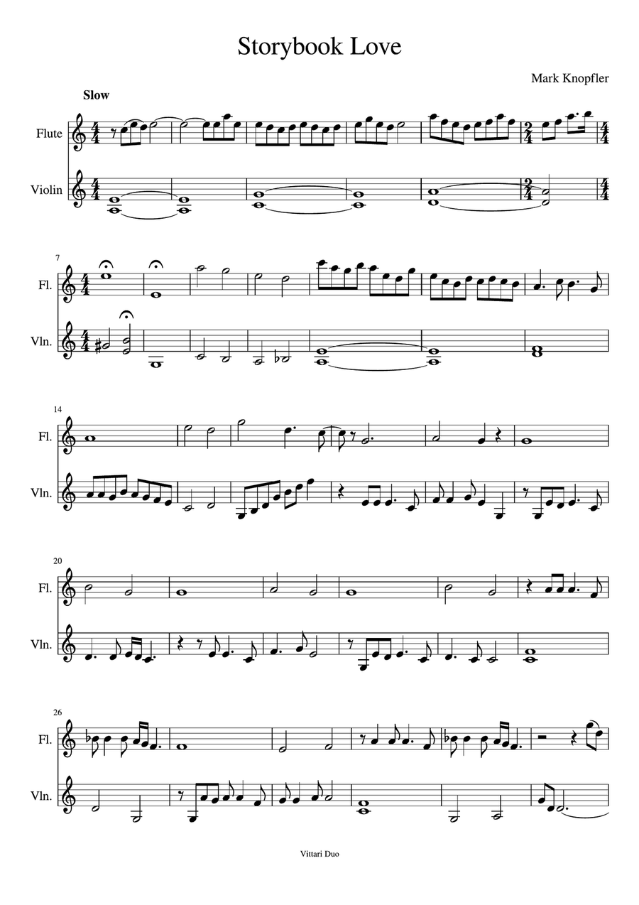 Once Upon A Time...storybook Love Flute scores gallery preview page 1