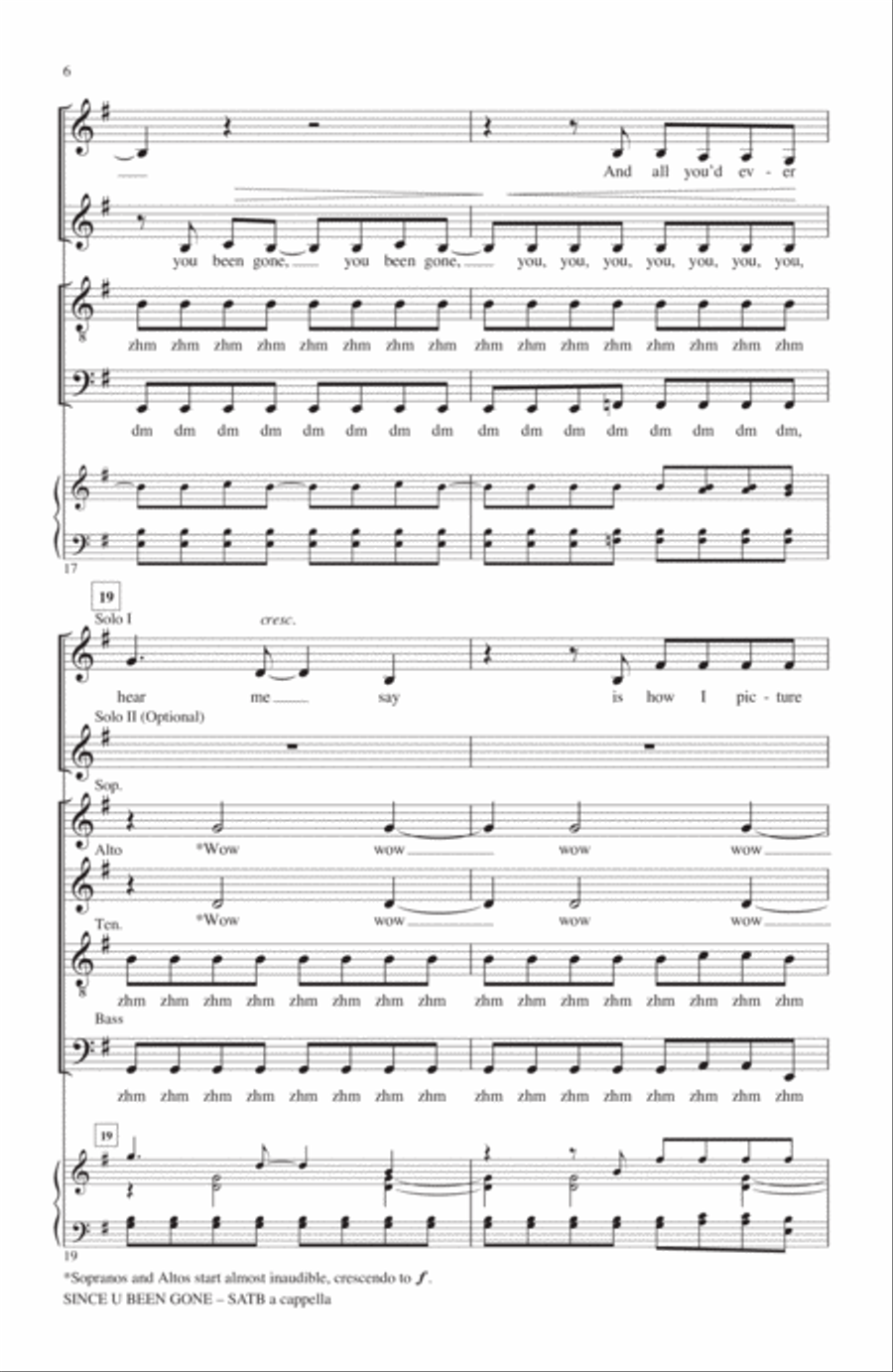 Since U Been Gone (as performed in Pitch Perfect) (arr. Deke Sharon) 4-Part scores gallery preview page 5