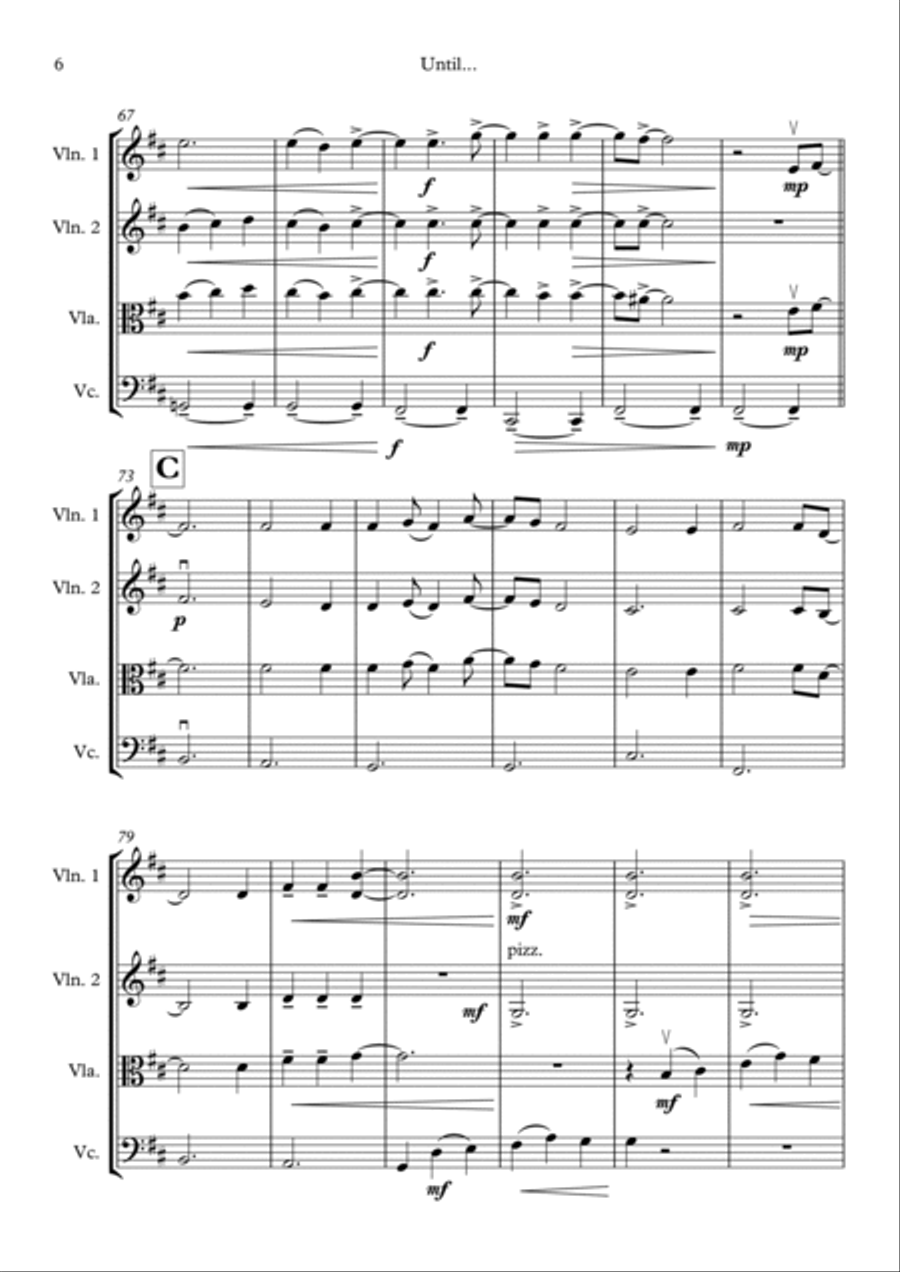 Until... Until... String Quartet scores gallery preview page 6
