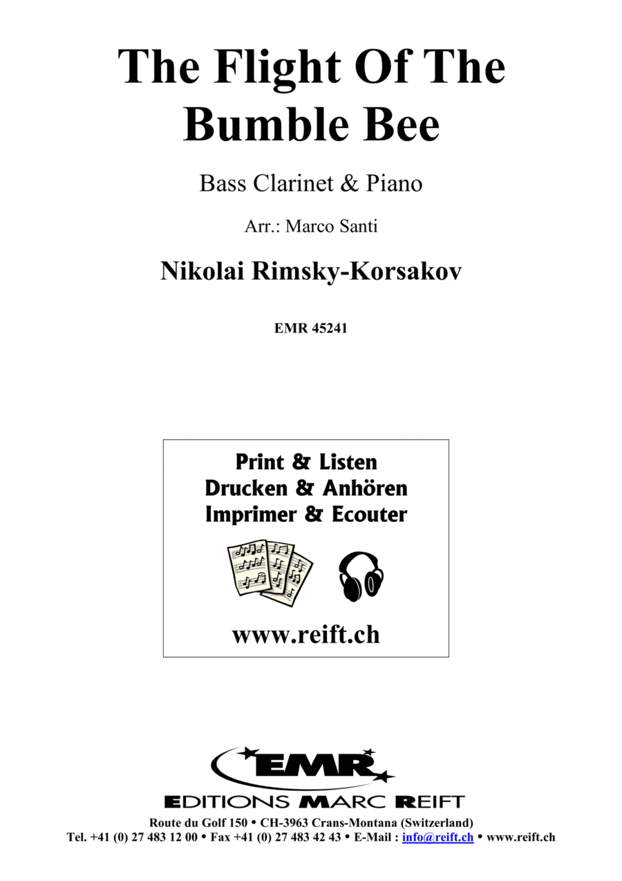 The Flight Of The Bumble Bee Bass Clarinet scores gallery preview page 1