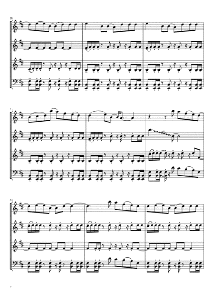 Moves Like Jagger Moves Like Jagger Small Ensemble scores gallery preview page 4