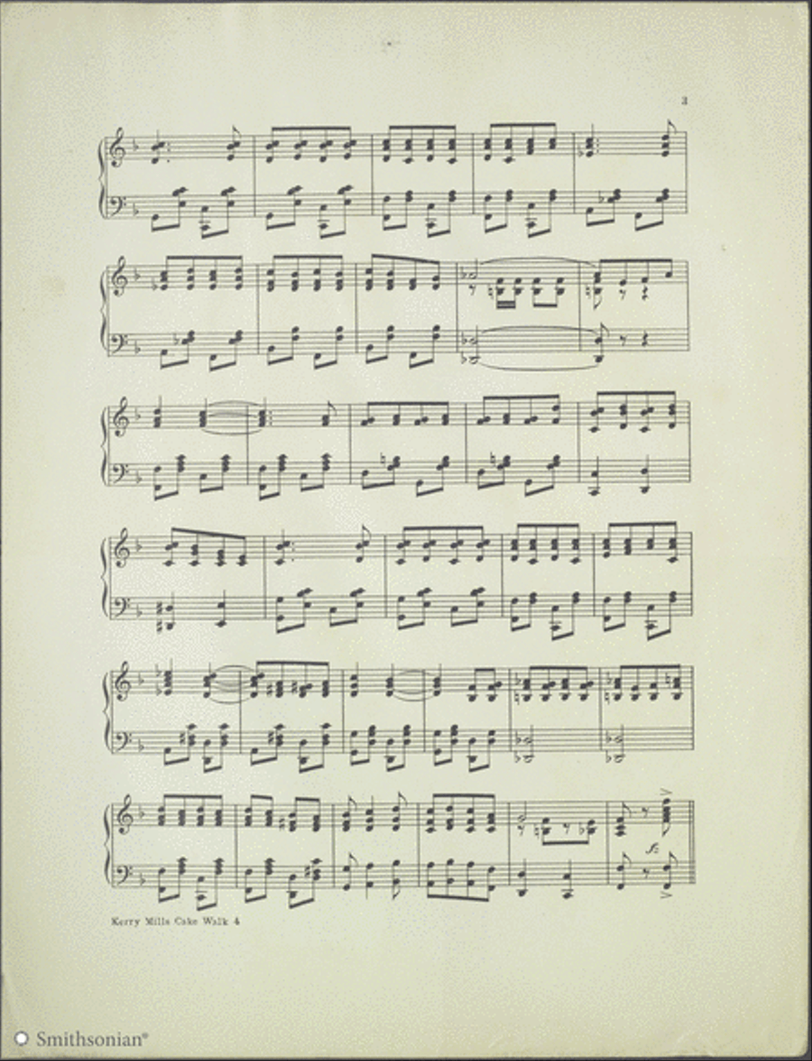 Kerry Mill's Cake Walk Piano Solo scores gallery preview page 3