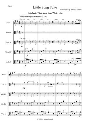 Book cover for Litte Song Suite for Five Violas - Score