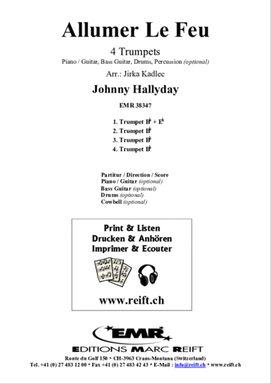 Allumer Le Feu Trumpet scores gallery preview page 2
