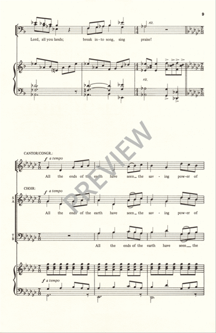 All the Ends of the Earth 4-Part scores gallery preview page 10