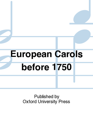 Book cover for European Carols before 1750