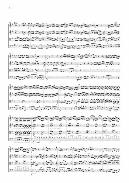 J.S.Bach Brandenburg Concerto No.3, all mvts., BWV1048, for string quartet, CB212 image number null