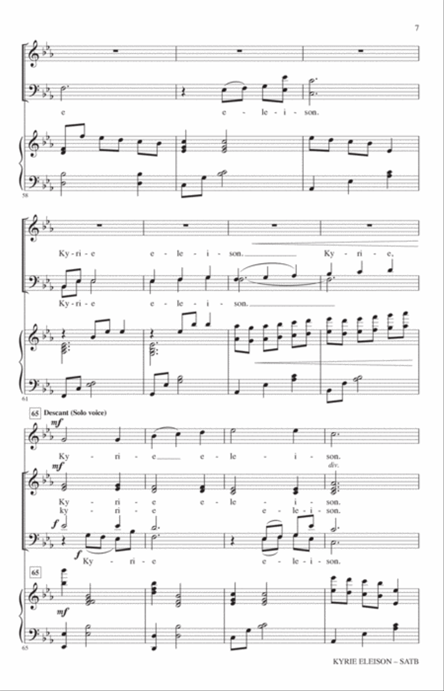Kyrie Eleison (A Lenten Prayer) 4-Part scores gallery preview page 6