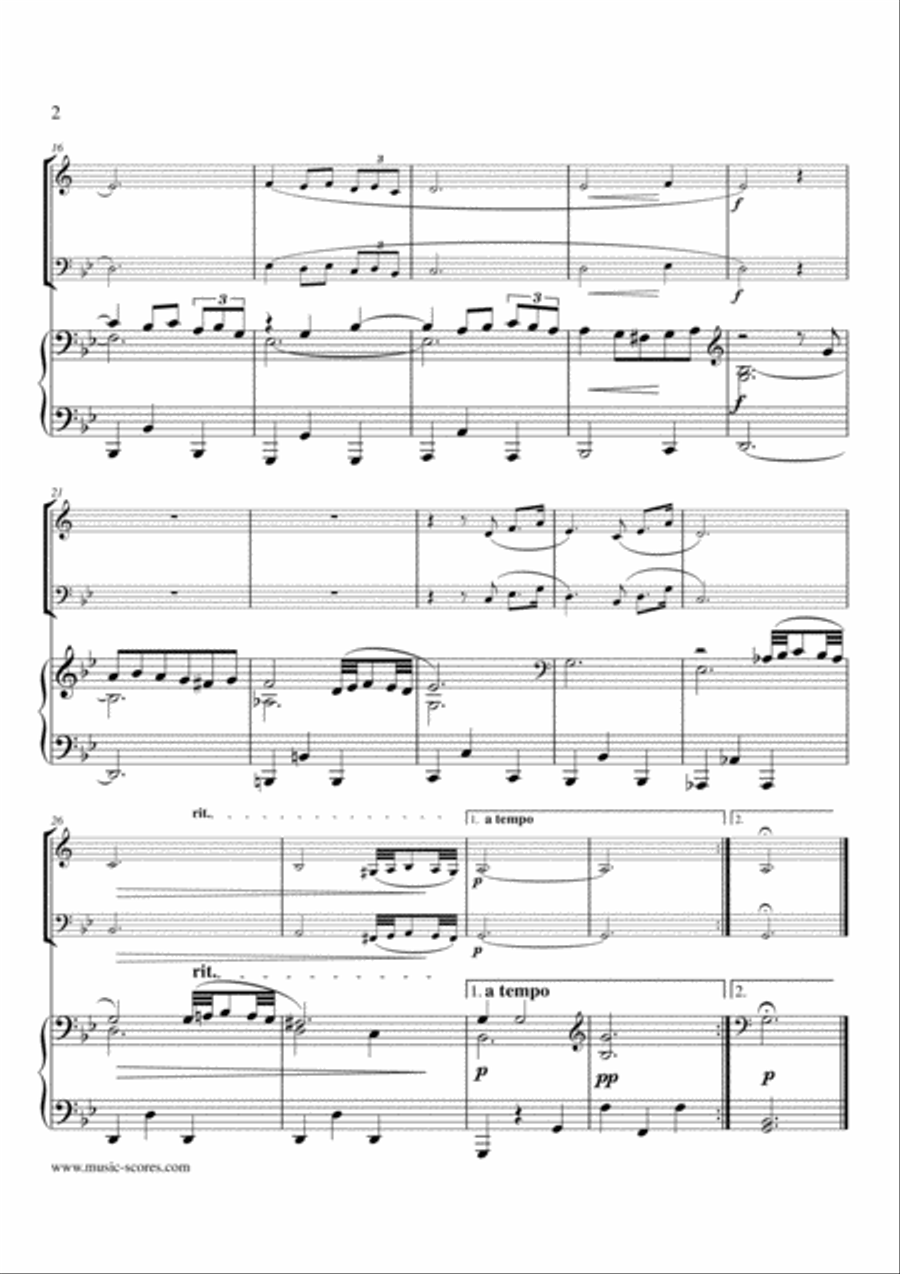 Albinoni Adagio - Baritone Horn Lo and Piano Baritone Horn TC scores gallery preview page 2