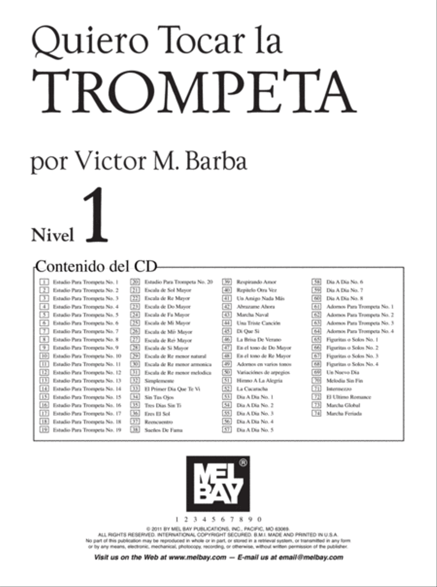 Quiero Tocar la Trompeta Trumpet scores gallery preview page 3
