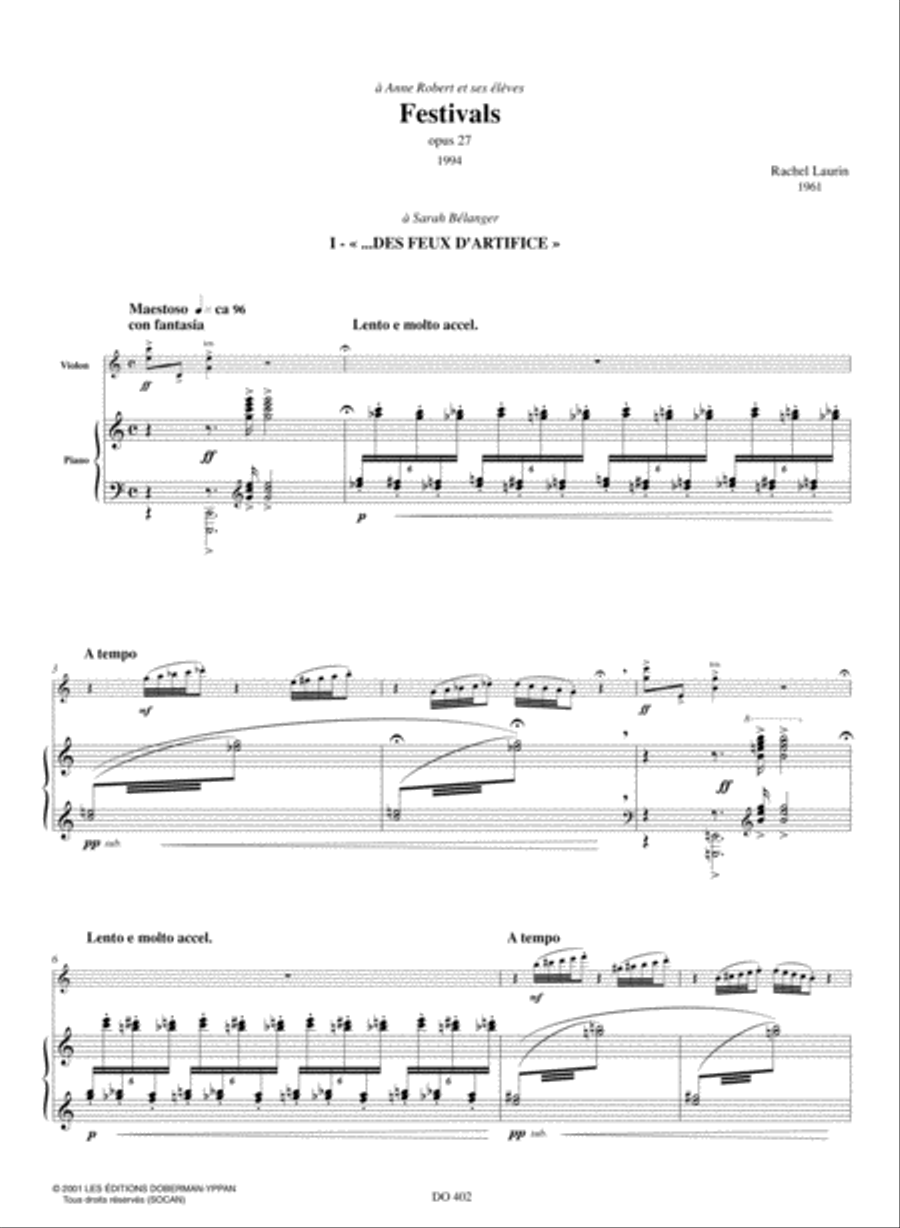 Festivals op. 27 Violin Solo scores gallery preview page 4