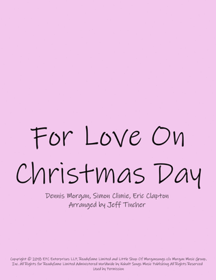 Book cover for For Love On Christmas Day