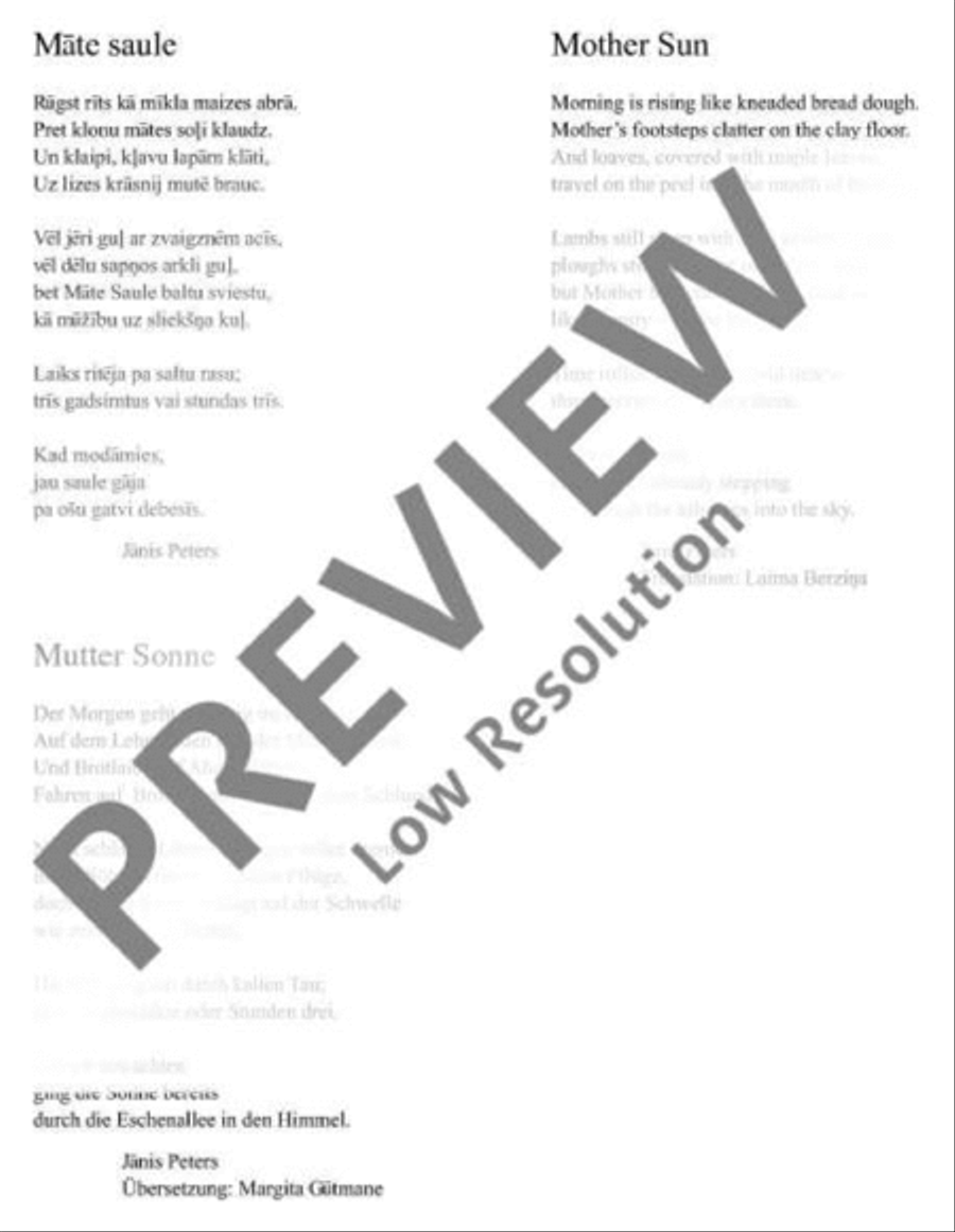 Māte saule Māte saule SSAATTBB scores gallery preview page 4