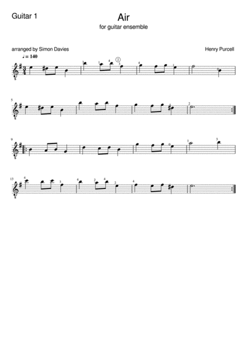 Air - H.Purcell (arranged for beginner guitar ensemble) image number null