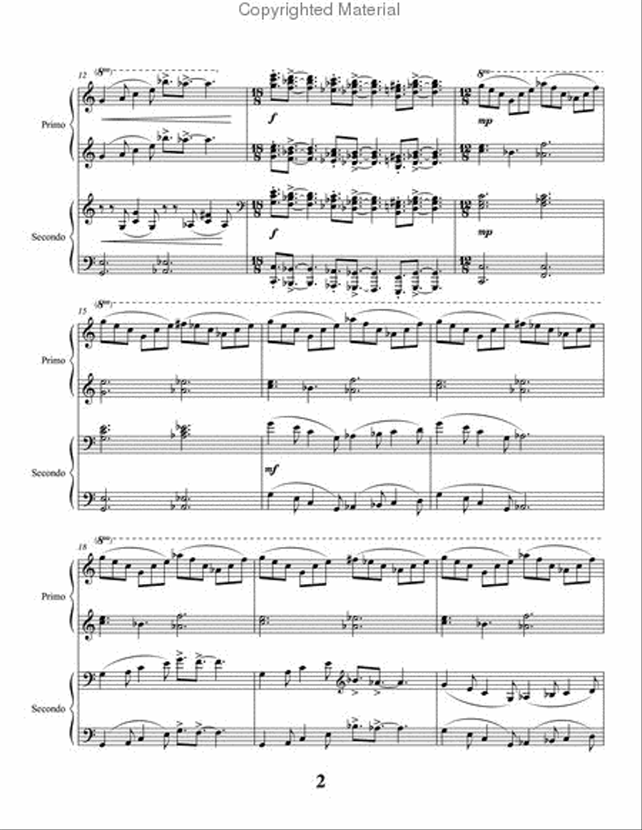 A Walk in Dow Gardens A Walk in Dow Gardens Piano Duet scores gallery preview page 3