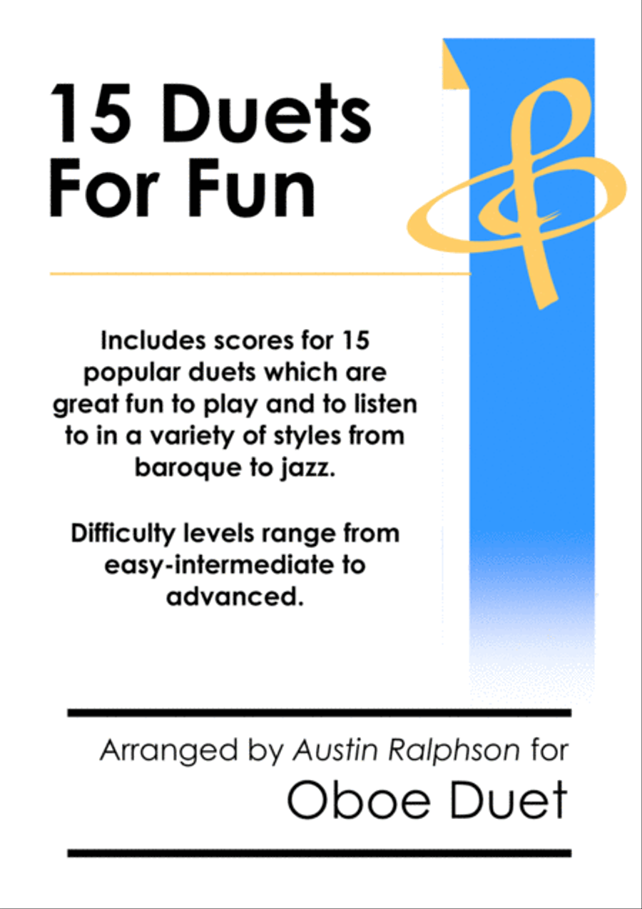 COMPLETE Book of 30 Oboe Duets for Fun (popular classics volumes 1 and 2) - various levels Woodwind Duet scores gallery preview page 3