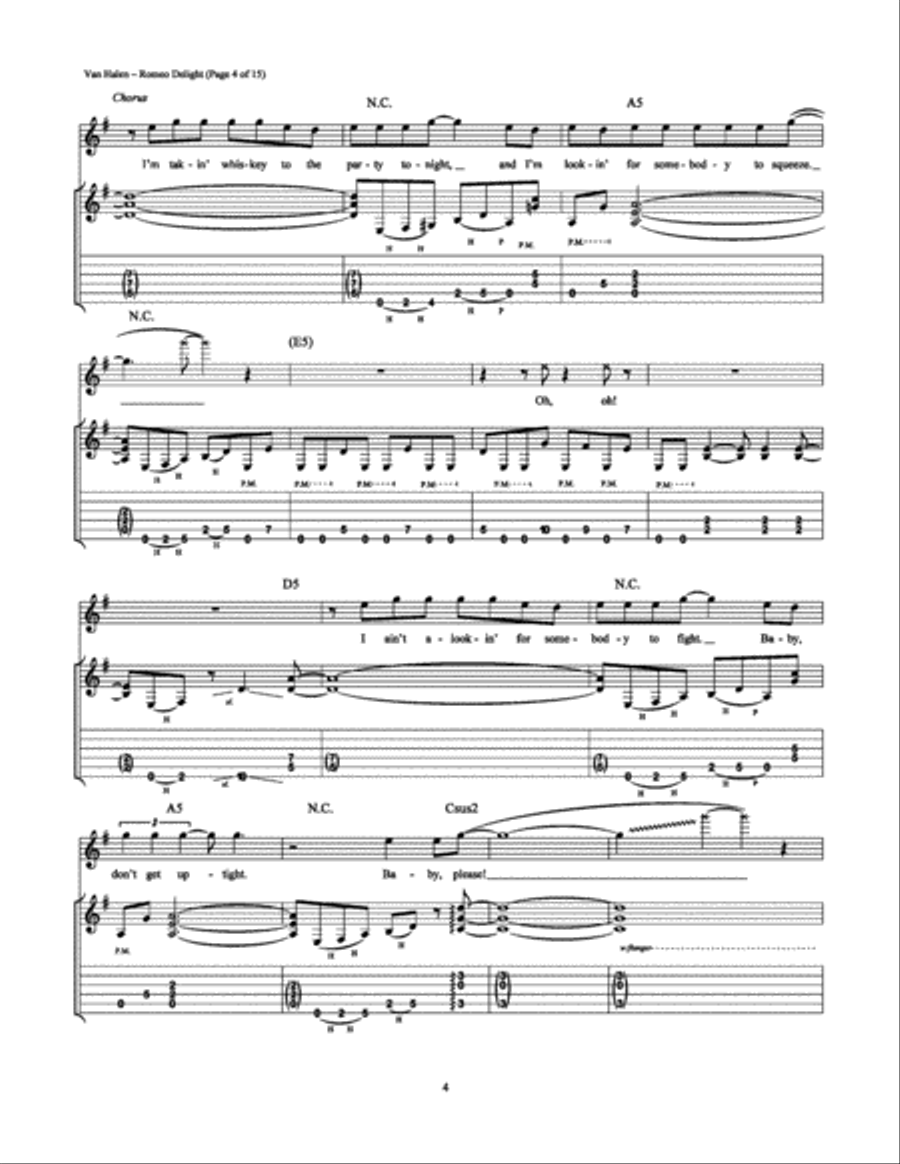 Romeo Delight Romeo Delight Electric Guitar scores gallery preview page 4
