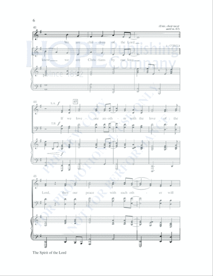 The Spirit of the Lord 4-Part scores gallery preview page 7