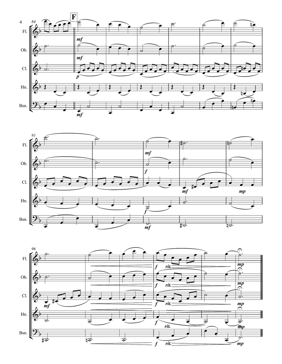 Edelweiss Woodwind Quintet scores gallery preview page 5