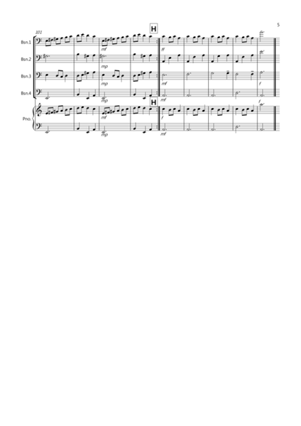 3 Easy Christmas Pieces for Bassoon Quartet image number null