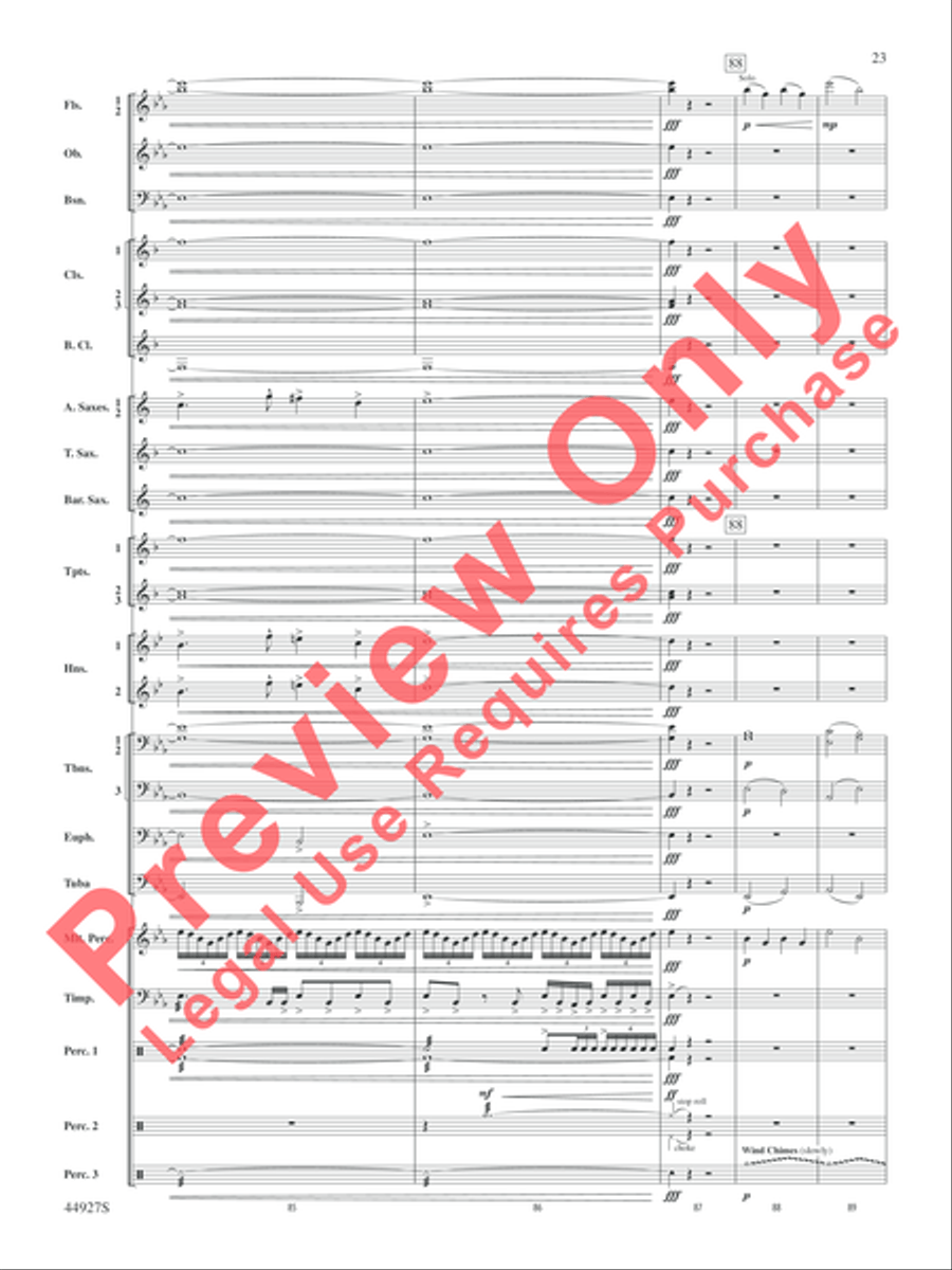 At the Movies with John Williams Concert Band scores gallery preview page 48