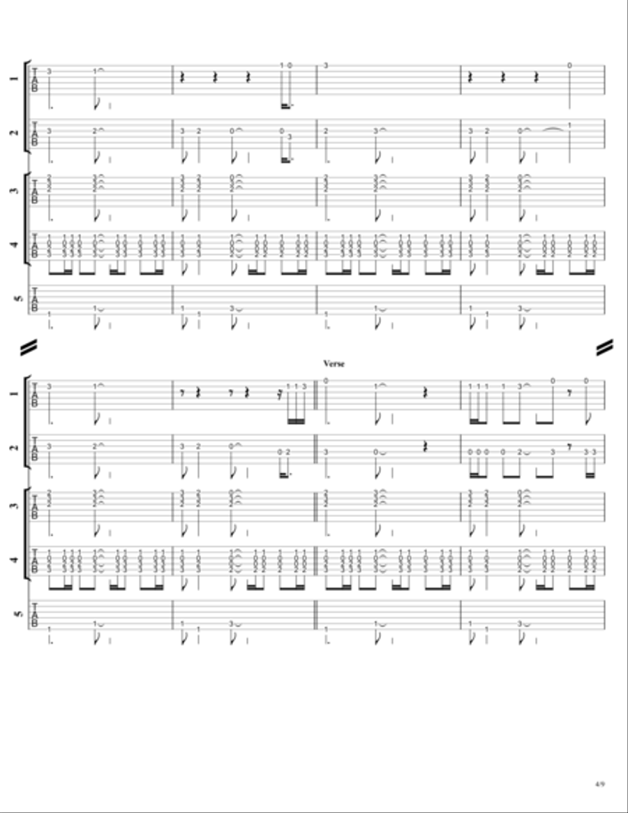 Free Fallin' Electric Guitar scores gallery preview page 5