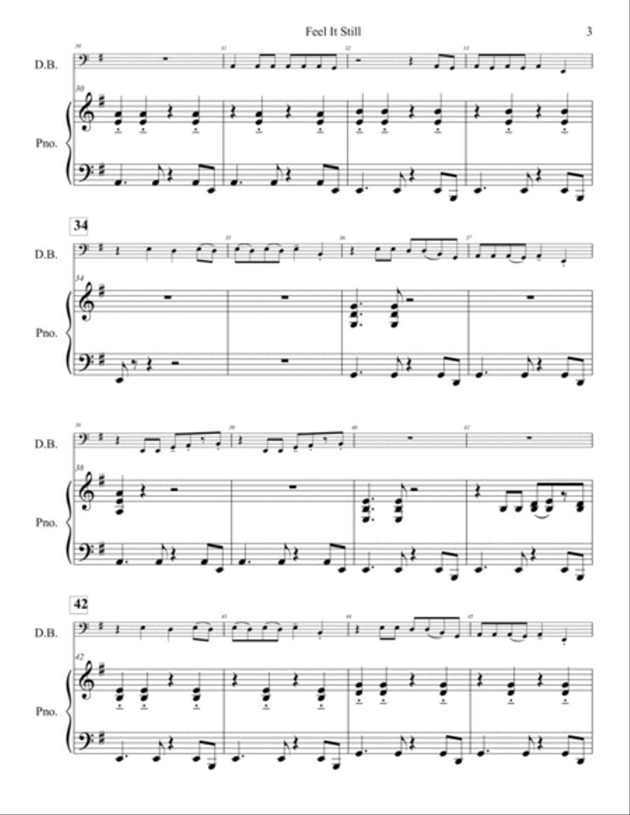 Feel It Still Double Bass scores gallery preview page 4